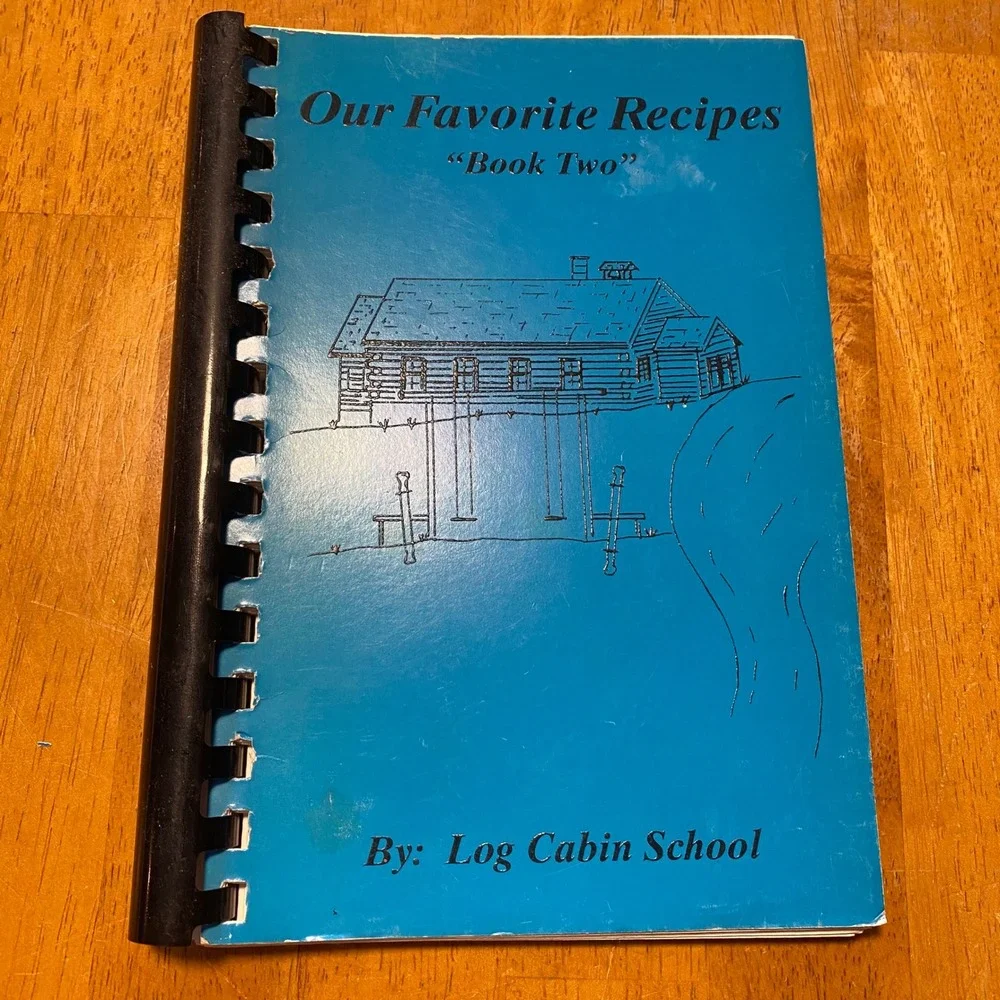 Log Cabin School Cookbook Book Two Pardeeville WI Blue Excellent Spiral Bound